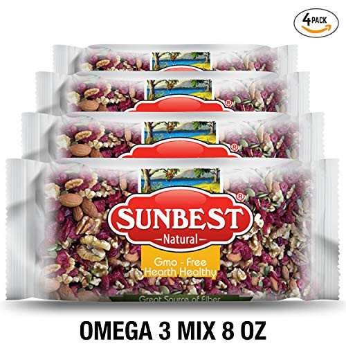 SUNBEST Natural Omega 3 Mix  Non-GMO  Certified Kosher  Gluten Free  Sugar Free  Vegan  Keto and Paleo Friendly