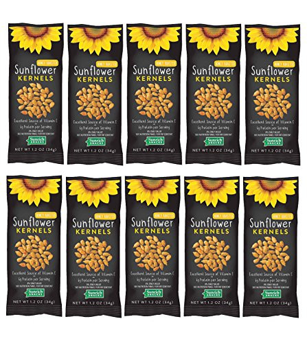 Sunflower Food Co Honey Roasted Sunflower Kernels 1-2 oz Bags 10 Pack  Non-GMO Sunflower Seeds Single Serving Snack  Kosher
