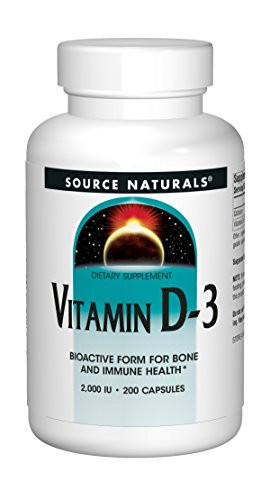 Source Naturals Vitamin D-3 2000 iu Supports Bone and Immune Health - 200 Capsules
