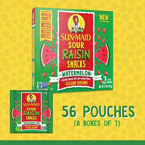 SUN-MAID Watermelon Sour Raisins 0-7 OZ 56 -Count SUN-MAID Watermelon Sour Raisins 0-7 OZ 56 -Count