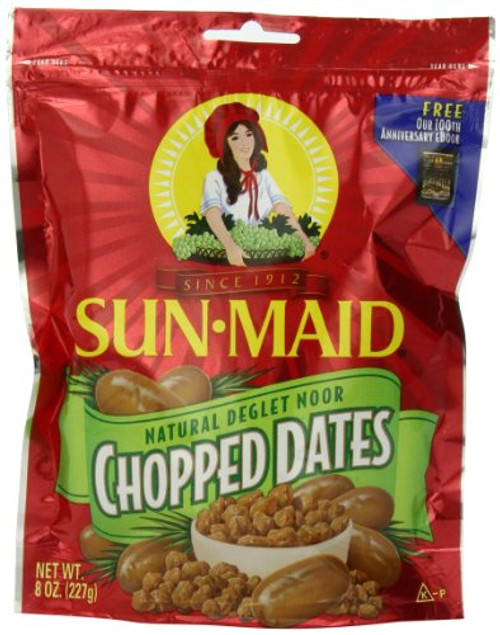 Sun Maid Chopped Dates  8-Ounce Bag -Pack of 5-