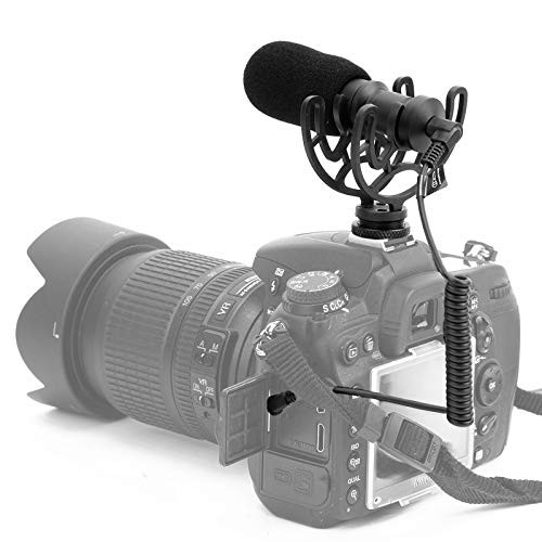 TKOAIY Universal Video Microphone with Shock Mount Deadcat Windscreen Cable for iPhone Android Smartphones Canon EOS Nikon DSLR Cameras and DV Camco TKOAIY Universal Video Microphone with Shock Mount Deadcat Windscreen Cable for iPhone Android Smartphones Canon EOS Nikon DSLR Cameras and DV Camco