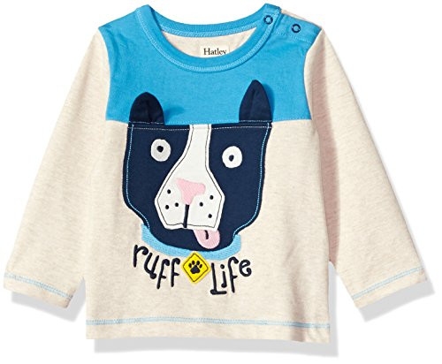 Hatley Baby Boys Mini Graphic Long Sleeve Tee  Ruff Life  9-12M