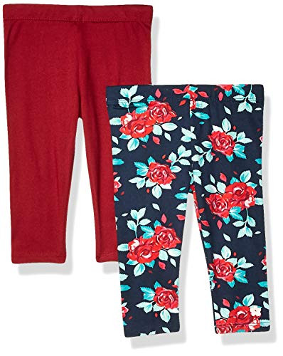 Limited Too Baby Girls 2 Pack Knit Legging Pants  Roses Multi  6-9 Months