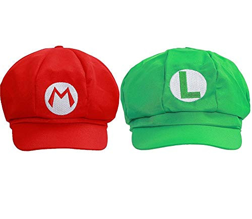 Super Mario Bros Hat Luigi Embroidered Anime Cosplay Caps Accessories R-G Super Mario Bros Hat Luigi Embroidered Anime Cosplay Caps Accessories R-G