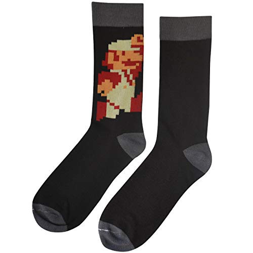 Nintendo Super Mario Bros Classic Fire Mens Socks  10-13
