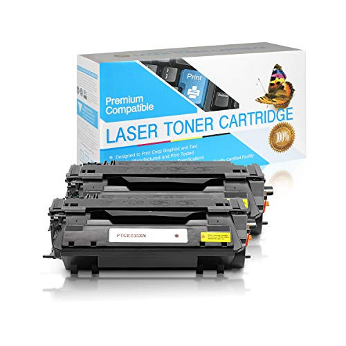 SuppliesOutlet Compatible Toner Cartridge Replacement for HP 55X - CE255X -Black 2 Pack-