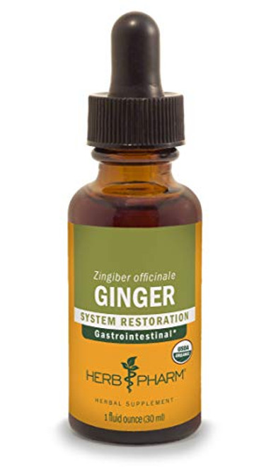 Herb Pharm Certified Organic Ginger Liquid Extract for Digestive Support - 1 Ounce -DGINGER01- Herb Pharm Certified Organic Ginger Liquid Extract for Digestive Support - 1 Ounce -DGINGER01-