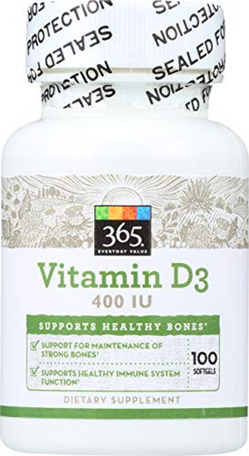 365 Everyday Value Vitamin D3 400 IU 100 ct 365 Everyday Value Vitamin D3 400 IU 100 ct