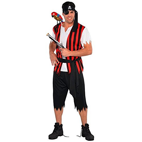 Amscan 844220 Ahoy Matey Fancy Dress Standard Size Red-Black Amscan 844220 Ahoy Matey Fancy Dress Standard Size Red-Black