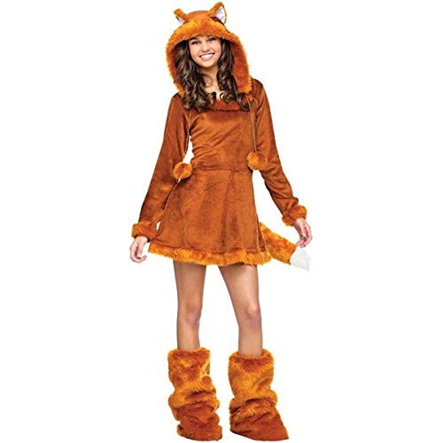 Fun World Sweet Fox Teen Costume  Tan  One Size