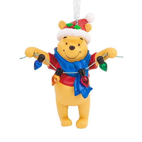 Hallmark Christmas Ornament Disney Santa Winnie the Pooh Holding Light String Hallmark Christmas Ornament Disney Santa Winnie the Pooh Holding Light String