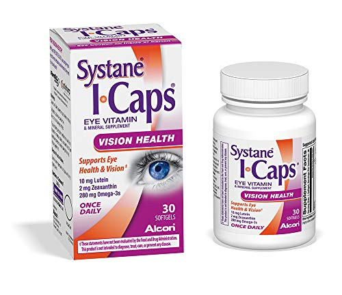 Systane ICaps Eye Vitamin and Mineral Supplement  Vision Health Formula  30 Softgels
