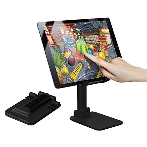 Fully Foldable Tablet Stand Adjustable Desktop Tablet Stand Holder Compatible with iPad iPad Pro Phones Samsung Galaxy Tabs  Kindle Nintendo Switch