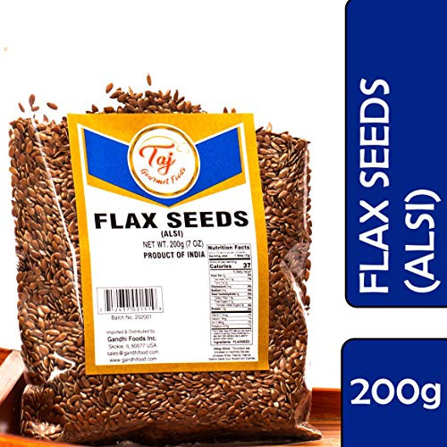 TAJ Premium Indian Alsi Flax Seeds -Linseed-  -7-Ounce-