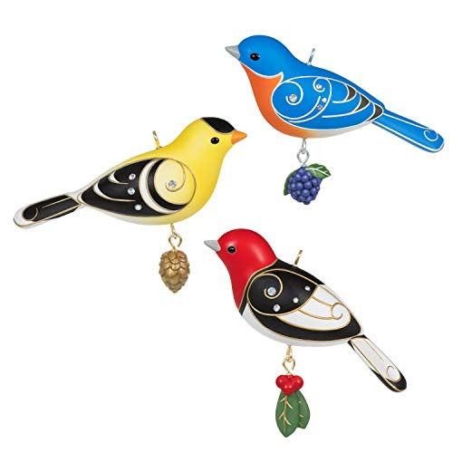 Hallmark Keepsake Christmas Ornaments 2020  Outdoor Oversized Birds  Set of 3
