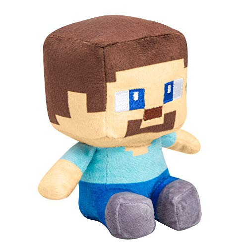 JINX Minecraft Mini Crafter Steve Plush Stuffed Toy  Multi-Colored  4-5 Tall
