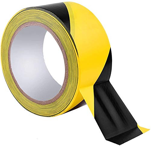 Black and Yellow Hazard Safety Warning Stripe for Floor Marking 3 roll  20Yards x 2inch High Visibility Barricade Adhesive Tape for Floor  Walls  Pipes