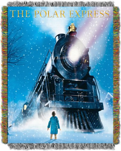 Warner Brothers The Polar Express  Engine Wonder Woven Tapestry Throw Blanket  48 x 60  Multi Color