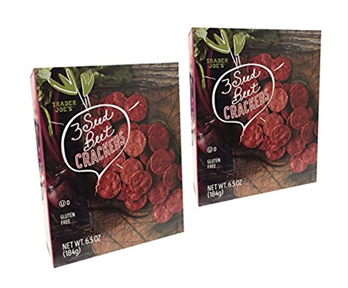 Trader Joes - 3 Seed Beet Crackers NWT WT- 6-5 OZ -184g- - 2-PACK