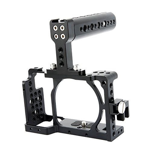 NICEYRIG DSLR A6300/ A6000 Camera Cage Kit with Cheese Handle and HDMI Cable clamp for Sony A6300/A6000 NICEYRIG DSLR A6300/ A6000 Camera Cage Kit with Cheese Handle and HDMI Cable clamp for Sony A6300/A6000