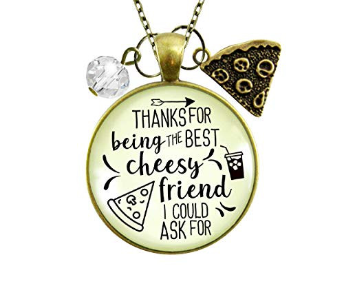 Gutsy Goodness 36 Pizza BFF Necklace Thanks Being Best Cheesy Theme Jewelry Gutsy Goodness 36 Pizza BFF Necklace Thanks Being Best Cheesy Theme Jewelry