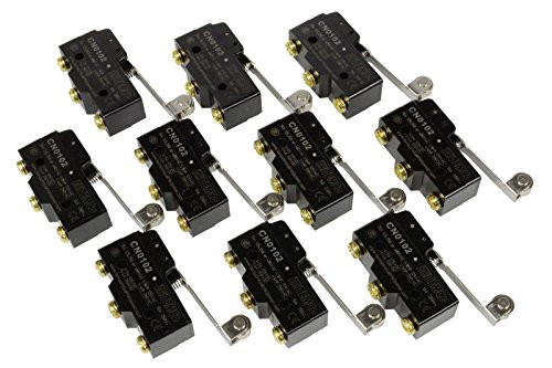 TEMCo 10 LOT HEAVY DUTY 15A Micro Limit Switch Roller Lever Arm SPDT Snap Action