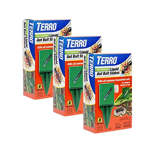 Terro T1812-2 Outdoor Liquid Ant Killer Bait Stakes -3 Pack- Terro T1812-2 Outdoor Liquid Ant Killer Bait Stakes -3 Pack-