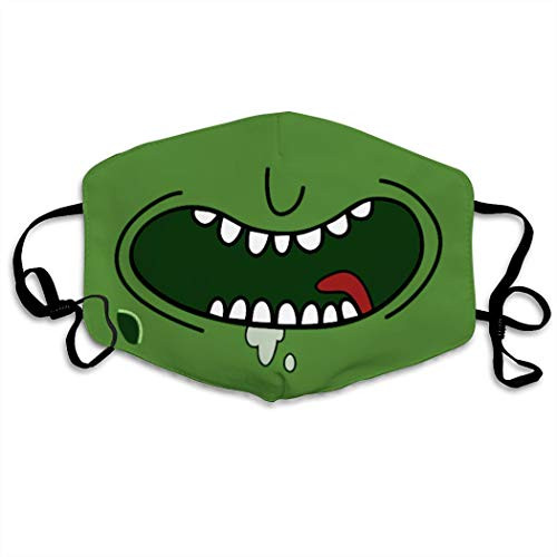 Green Pickle Rick-and-Morty Dust Mask Mouth Face Adjustable Breathable Washable Reusable Windproof Cover