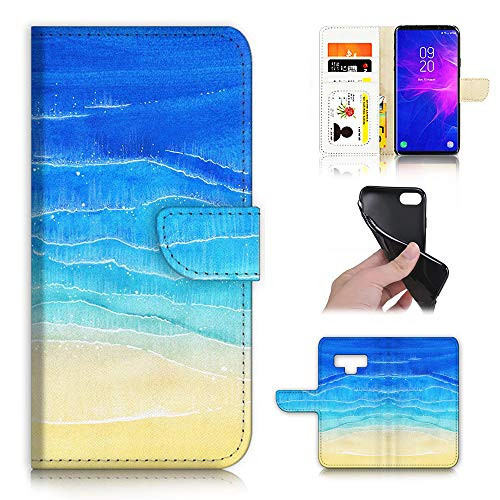 for Samsung Note 9  Galaxy Note 9  Designed Flip Wallet Phone Case Cover  A21902 Summer Blue Sea Beach 21902
