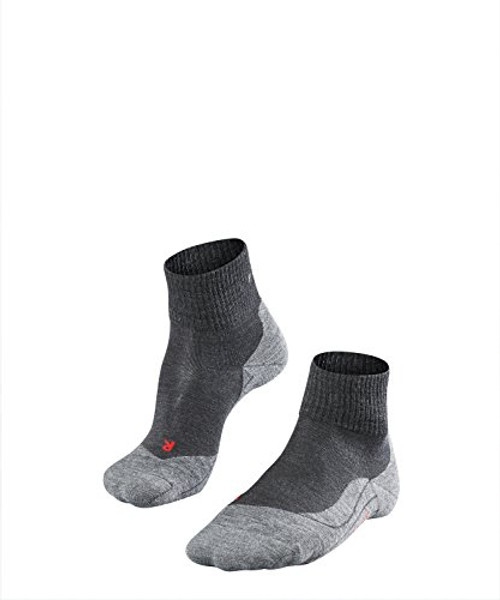 FALKE mens Short Trek Hiking Sport socks  Grey -Asphalt 3180-  US 6-5-8-5 EU 39-41 UK 5-5-7-5