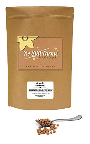 Be Still Farms Organic Soybeans -5lb- Raw Soy Beans are Organic Beans and Non GMO - aka Soya Bean - Crush into Soybean Powder- Easily Sprouting Soybea