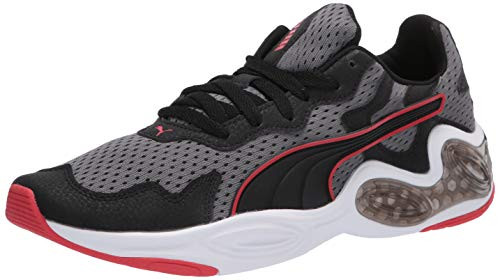 PUMA Mens Cell Magma Sneaker  Black-Castlerock-high Risk Red  9