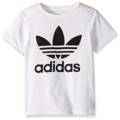 adidas Originals boys Trefoil Tee Shirt  White-Black  Small US adidas Originals boys Trefoil Tee Shirt  White-Black  Small US