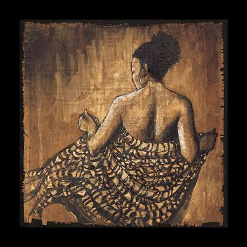 buyartforless IF IC S570 20x20 2 Black Framed Wrapped In The Glow by Monica Stewart 20X20 Ethnic Art Print Poster