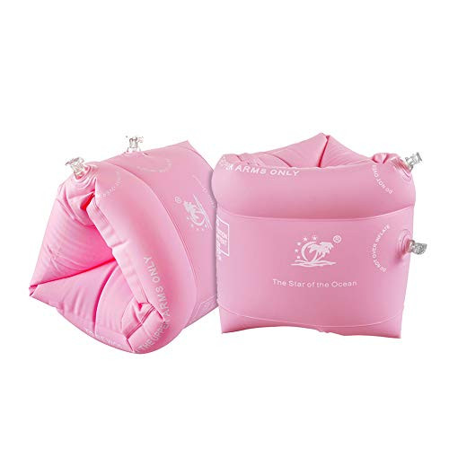 OMOUP Inflatable Arm Floaties for Kids Adult  Floatation Sleeves Floats Water Wings Swim Arm Bands -Pink-