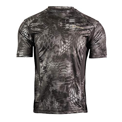Kryptek Mens Standard Aura SS Shirt  Typhon-Black  XS