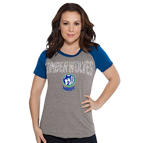 Touch by Alyssa Milano NBA Minnesota Timberwolves Conference Tee  Large  Heather Grey