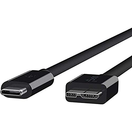 Belkin s-C Cable3-Ft24 Pin USB Type C to 10 Pin Micro-USB Type B  Black -B2C008-1M-BLK-