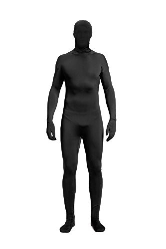 Full Bodysuit Unisex Spandex Stretch Adult Costume Zentai Disappearing Man Body Suit -Small  Black-