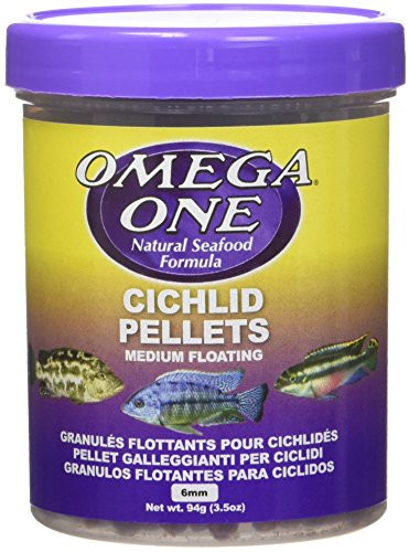 Omega One Super Color Floating Cichlid Pellets  6mm Medium Pellets  3-5 oz
