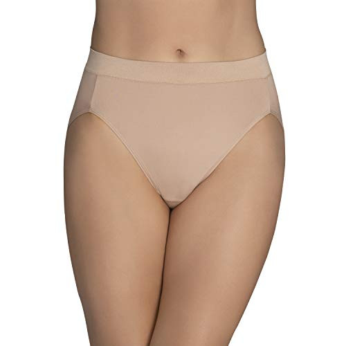Vanity Fair Womens Beyond Comfort Microfiber Panties with Stretch  Hi Cut - Seamless Waistband - Neutral  8 Vanity Fair Womens Beyond Comfort Microfiber Panties with Stretch  Hi Cut - Seamless Waistband - Neutral  8