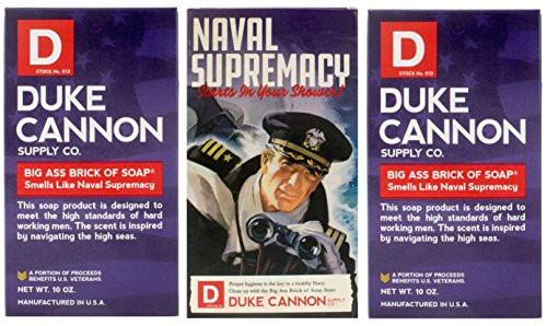 Duke Cannon Limited Edition WWII Era Big Brick of Soap for Men  10oz - Naval Supremacy -3 Pack-