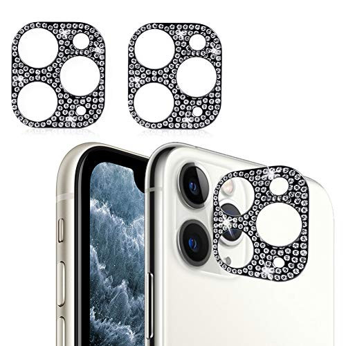 Bling Crystal Camera Lens Protector for iPhone 11 Pro-iPhone 11 Pro Max  2 Pack Camera Back Cover 3D Bling Diamond Lens Protective Decoration Sticker-