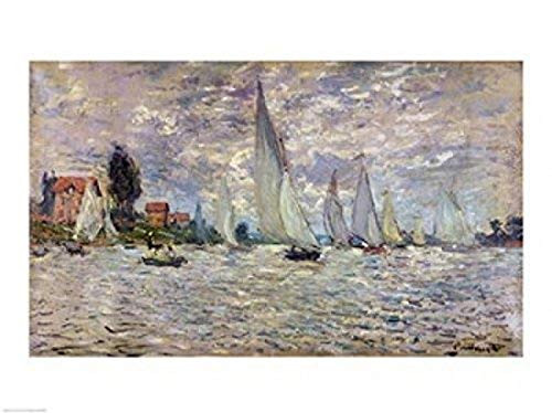 Posterazzi The Boats or Regatta at Argenteuil c-1874 Poster Print by Claude Monet  -24 x 18-