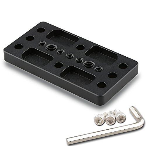 CAMVATE Camera Cheese Plate with 1-4 and 3-8 Thread Hole for DSLR Camera Cage Rig Stabilizer