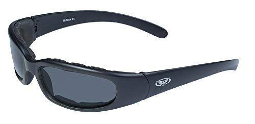 Global Vision Chicago Padded Motorcycle Riding Sunglasses Black Frame Smoke Lens Global Vision Chicago Padded Motorcycle Riding Sunglasses Black Frame Smoke Lens