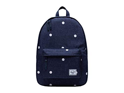Herschel Classic Backpack  Polka Dot Crosshatch Peacoat  Mid-Volume 18-0L