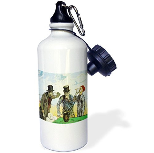 3dRose The Drinkers by Vincent Van Gogh Sports Water Bottle  21 oz  White