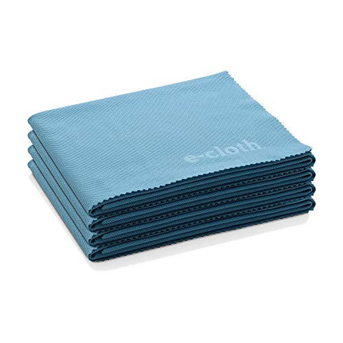 E-Cloth Glass and Polishing Microfiber Cleaning Cloth  4 Pack  Alaskan Blue